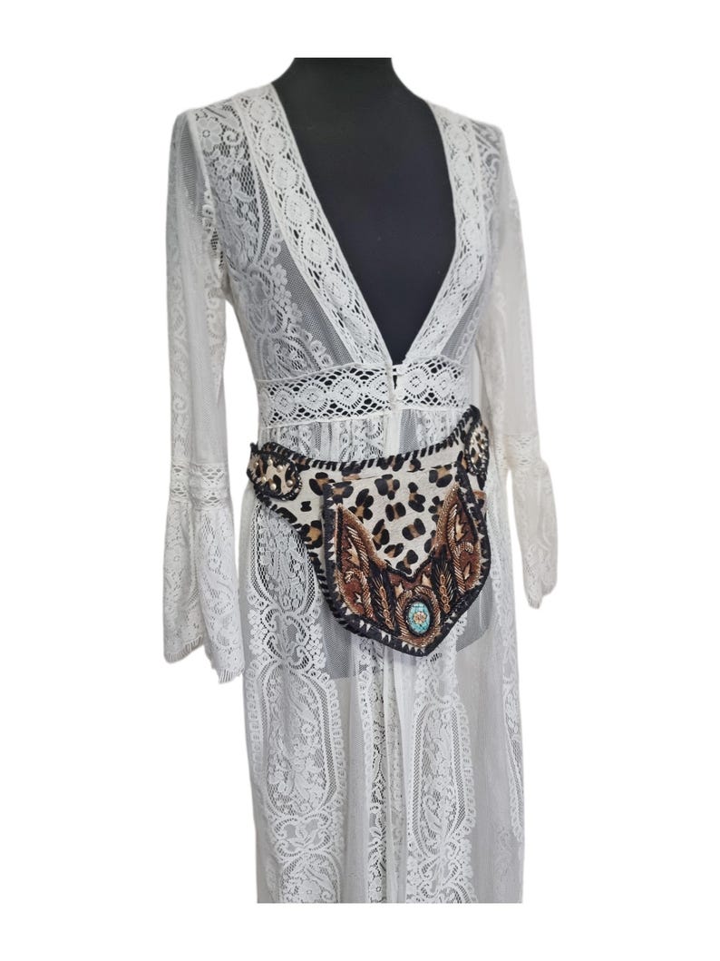 Leopard Cowhide Boho Leather Bag