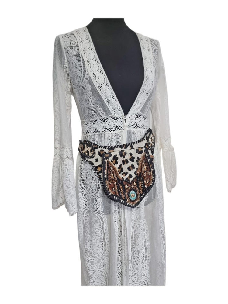 Leopard Cowhide Boho Leather Bag
