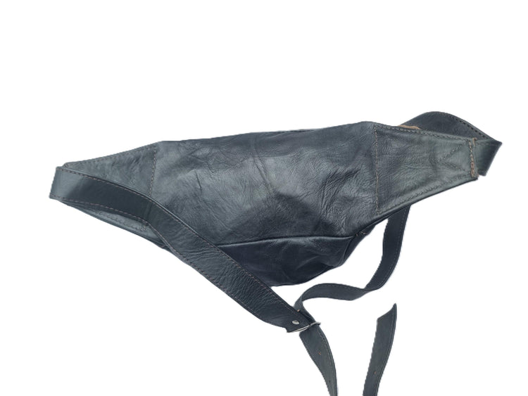 Soft leather bum bag - minimalist waist pack for hands-free convenience