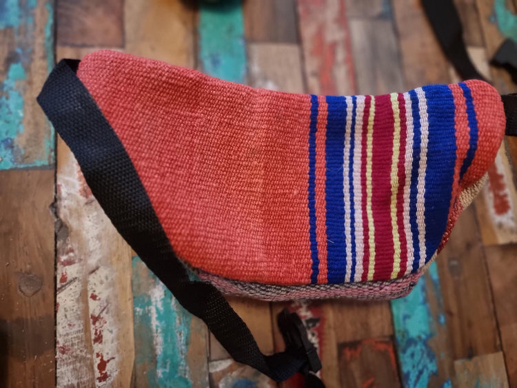 Alpaca Wool Bum Bag: Boho Festival Fanny Pack, Fair Trade Hippie Belt