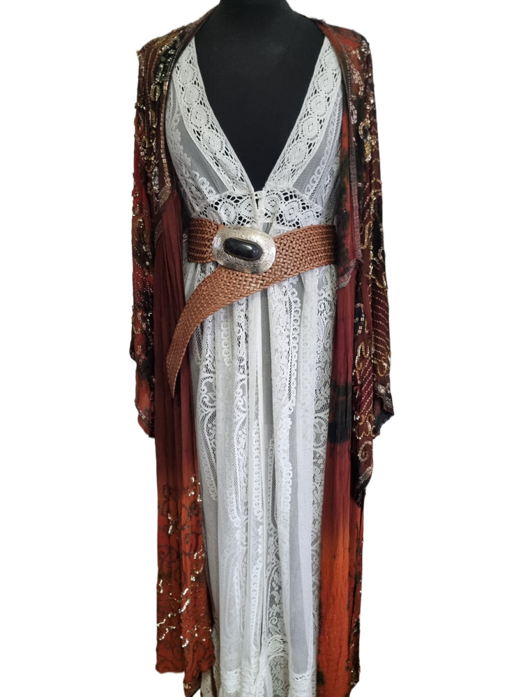 Handmade Braided Leather Western Belt: Silver Buckle, Boho Cowgirl Style