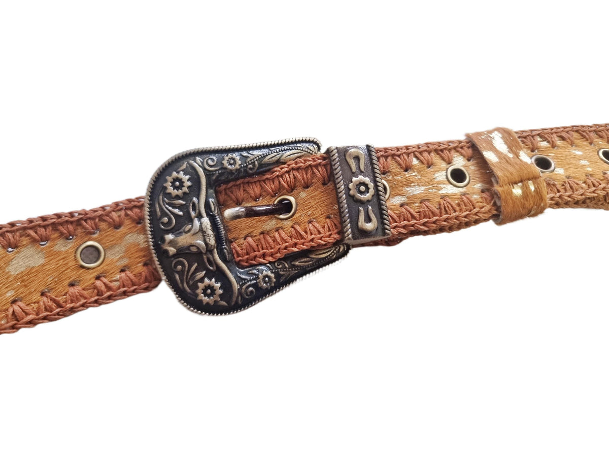 Handcrafted Suede Leather Sling Bag: Beaded Boho Crossbody Fanny Pack