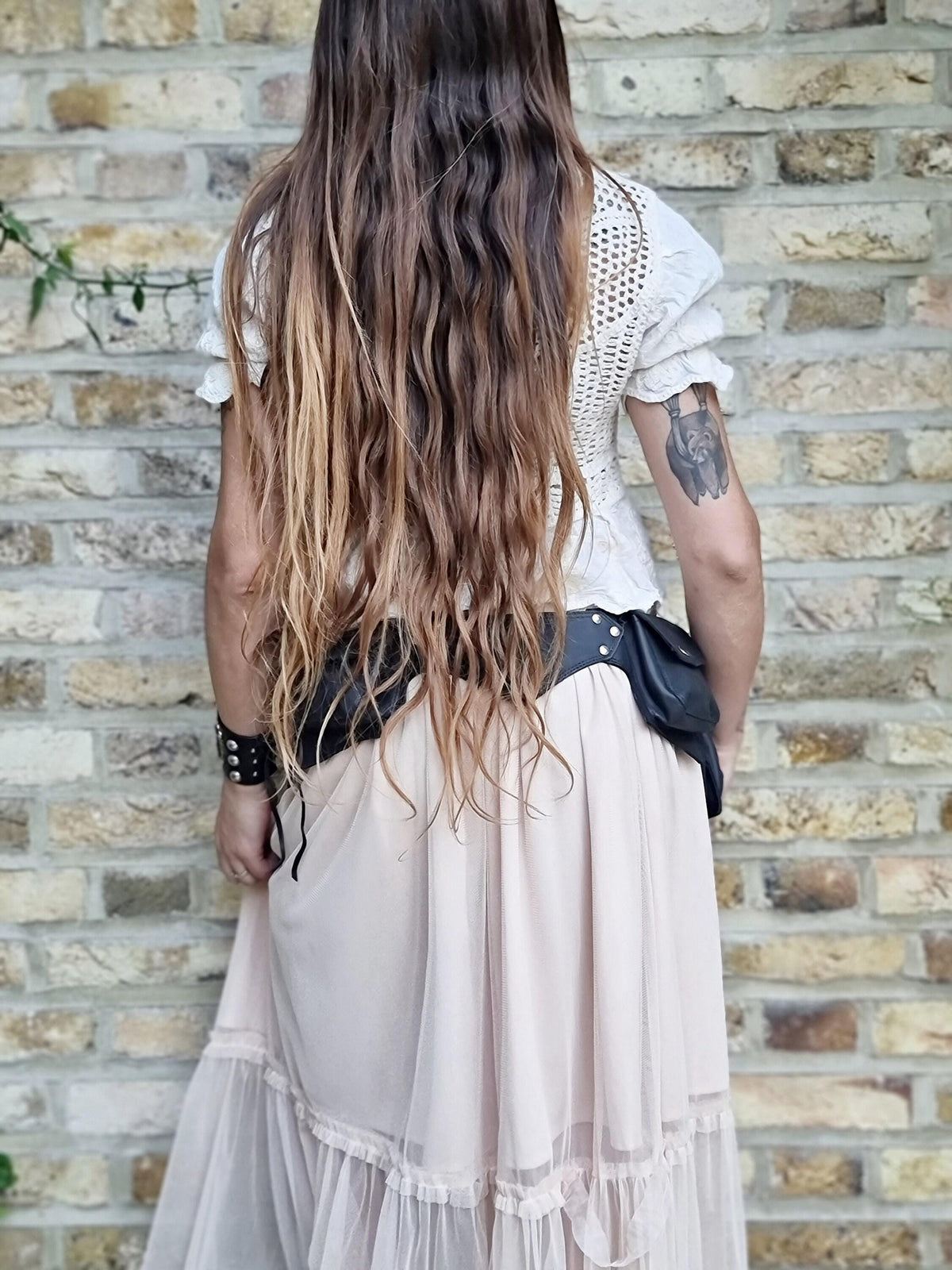 Vegan Leather Fanny Pack: Steampunk Biker Belt with Multiple Pockets
