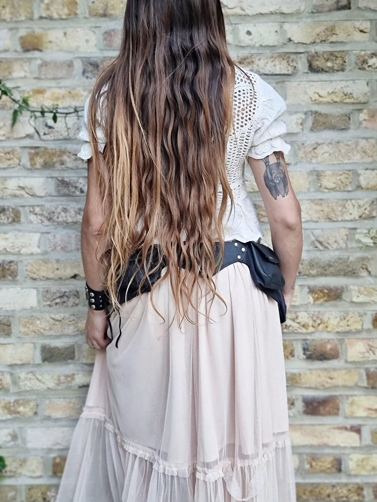 Vegan Leather Fanny Pack: Steampunk Biker Belt with Multiple Pockets