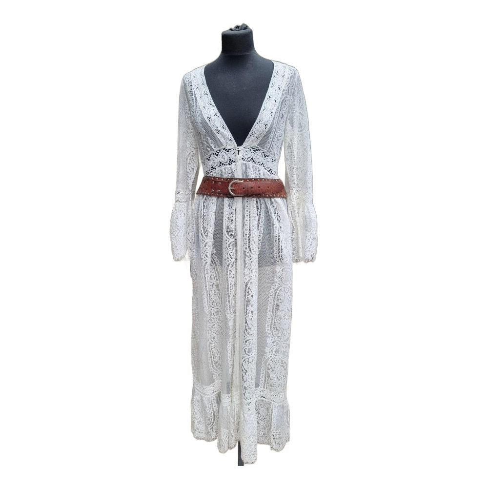 Studded Cut Out Leather Belt: Boho Moroccan Waist Belt