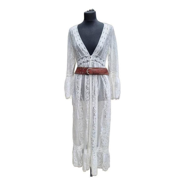 Studded Cut Out Leather Belt: Boho Moroccan Waist Belt