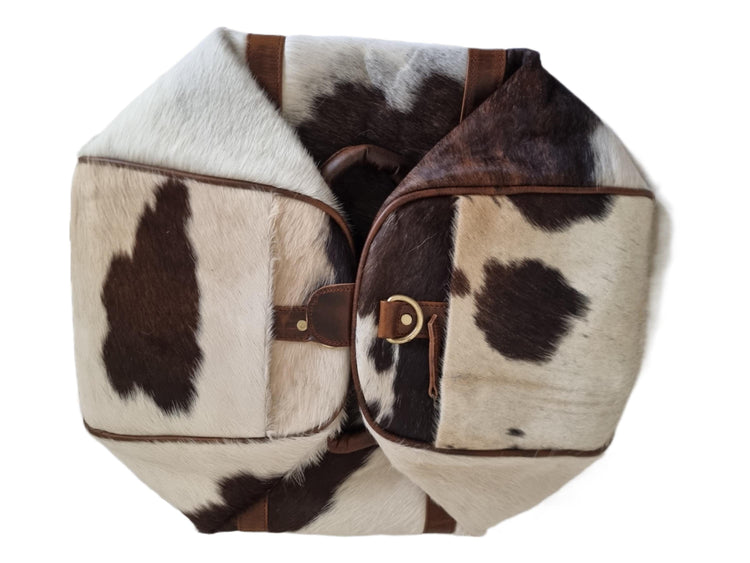 Cowhide Leather Duffle Bag: Large Travel Weekender, Unisex Carry-All