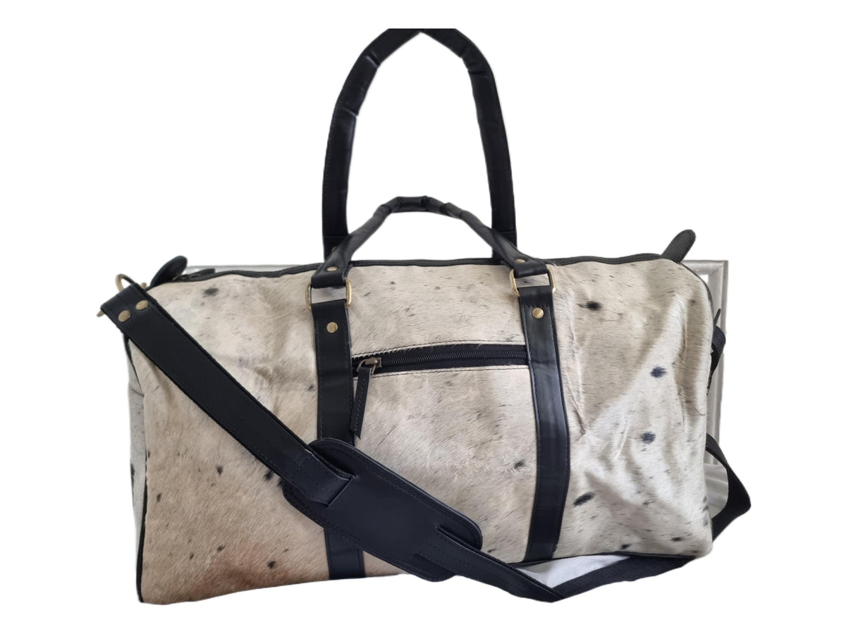 Cowhide Leather Travel Duffle Bag: Unisex Western Weekender