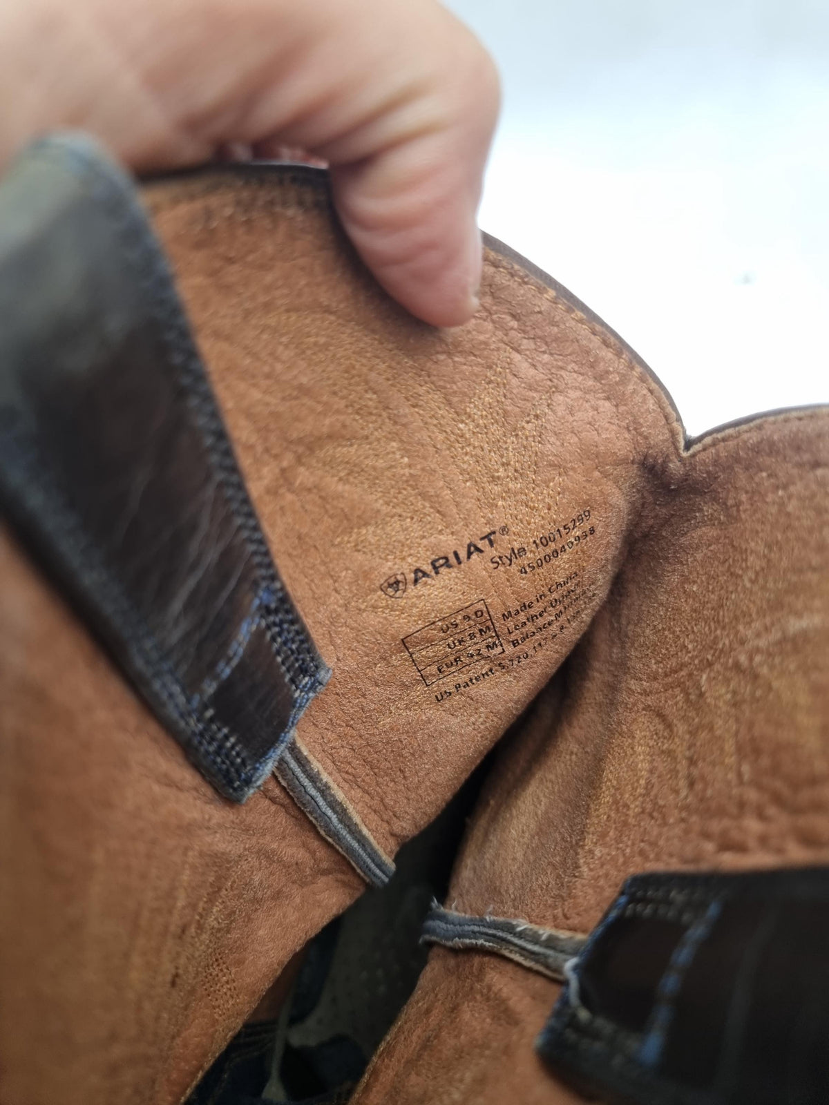 Vintage Leather Cowboy Boots: Distressed Western Biker Boots, UK 8