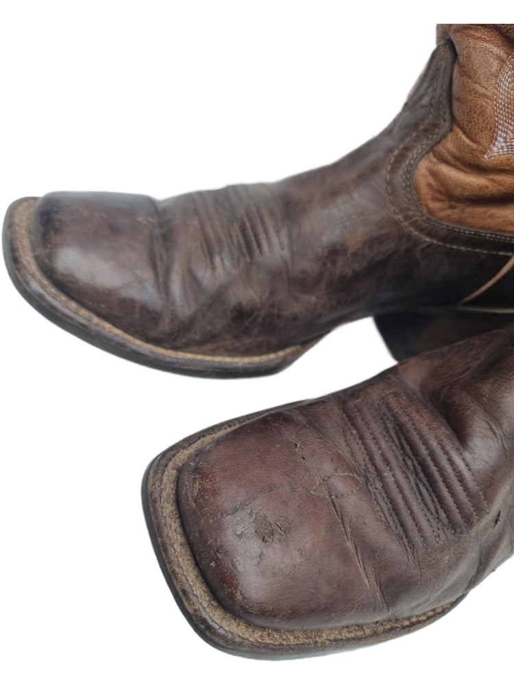 Vintage Leather Cowboy Boots US 8: 1970s Tan Western Boots