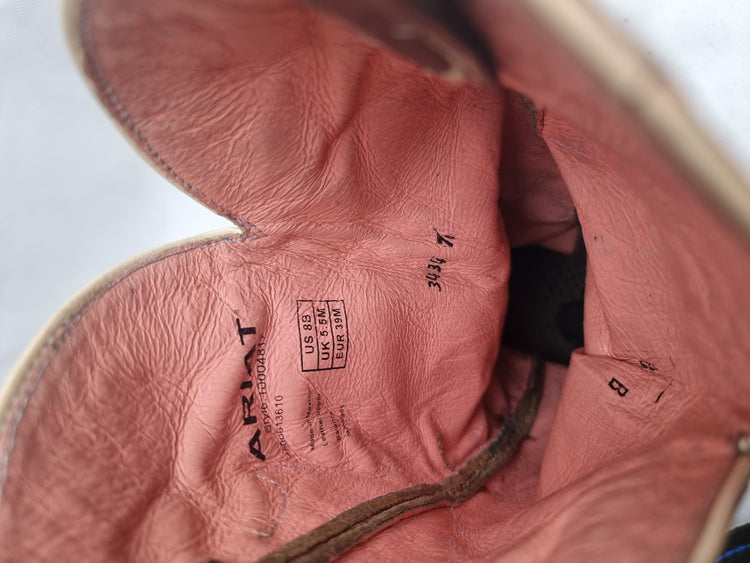 Vintage Leather Cowboy Boots US 8: 1970s Tan Western Boots