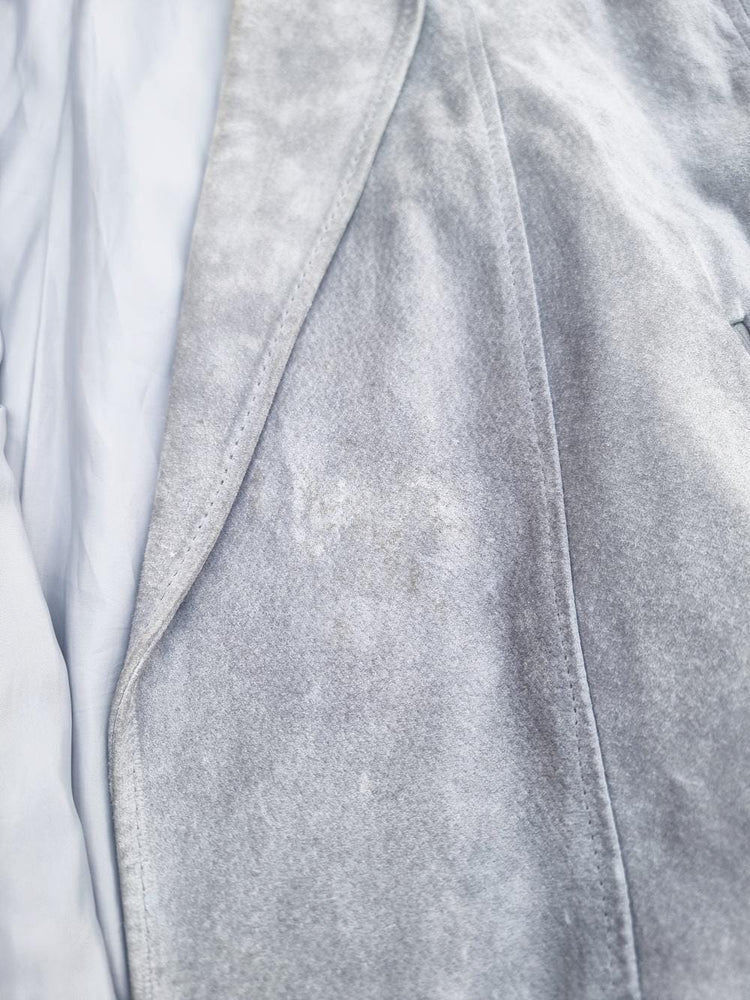 Vintage 80s Suede Bomber Jacket: Oversized Shoulders, UK 14