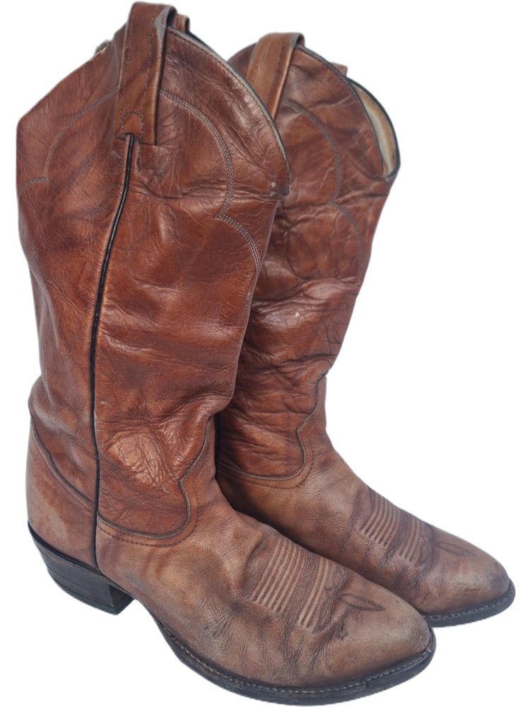 Vintage Tony Lama Cowboy Boots: American Leather Western Wear, Women's US 9 / UK 7