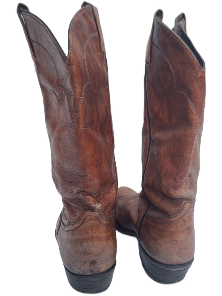 Vintage Tony Lama Cowboy Boots: American Leather Western Wear, Women's US 9 / UK 7