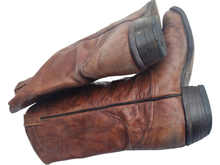 Vintage Tony Lama Cowboy Boots: American Leather Western Wear, Women's US 9 / UK 7