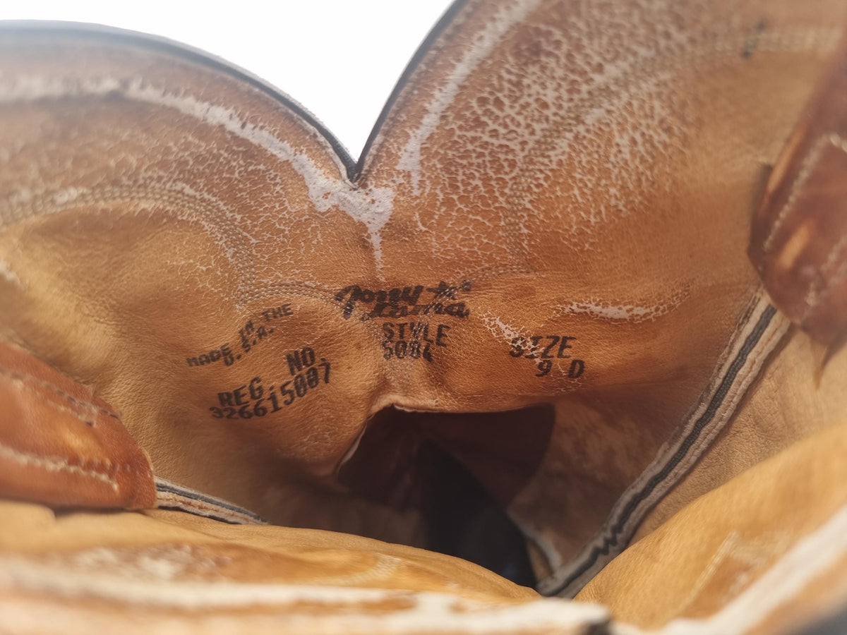 Vintage Tony Lama Cowboy Boots: American Leather Western Wear, Women's US 9 / UK 7
