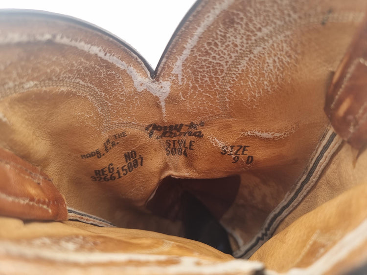 Vintage Tony Lama Cowboy Boots: American Leather Western Wear, Women's US 9 / UK 7