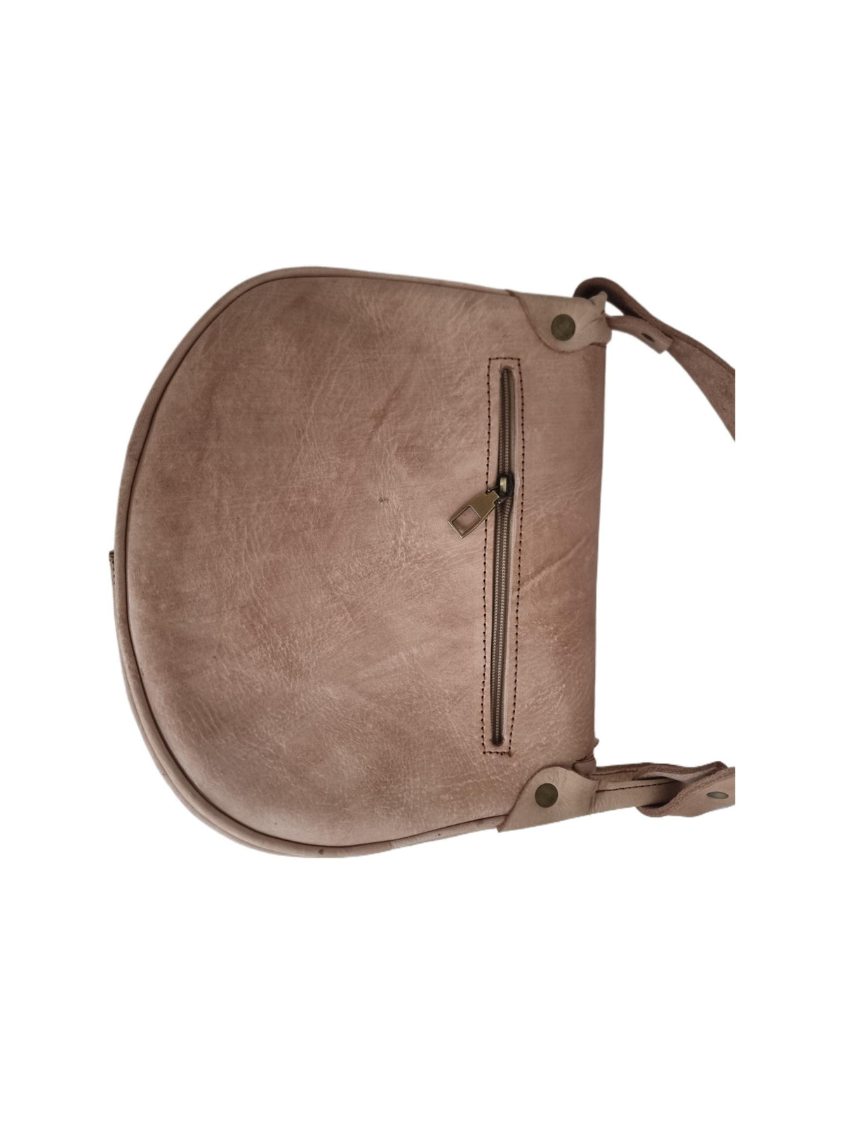Boho Leather Crossbody Bag: Mandala, Crystals & Coins