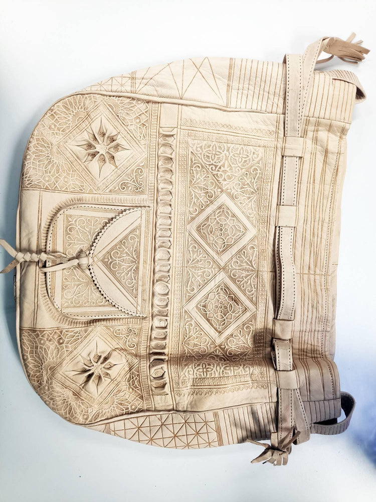 Handmade Leather Tote Bag: Large Boho Bucket Bag, Vintage Style