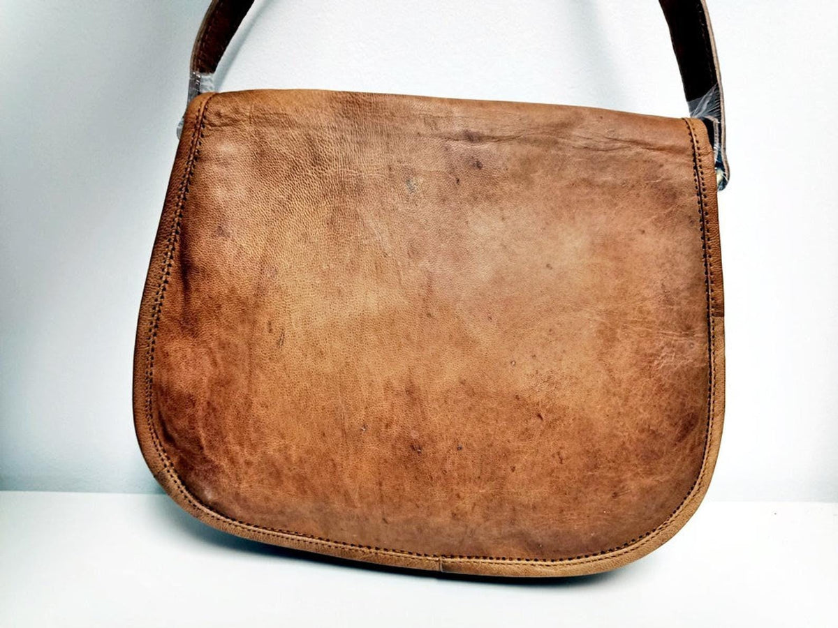 Embroidered Leather Crossbody Bag: Boho Hippie Festival Style