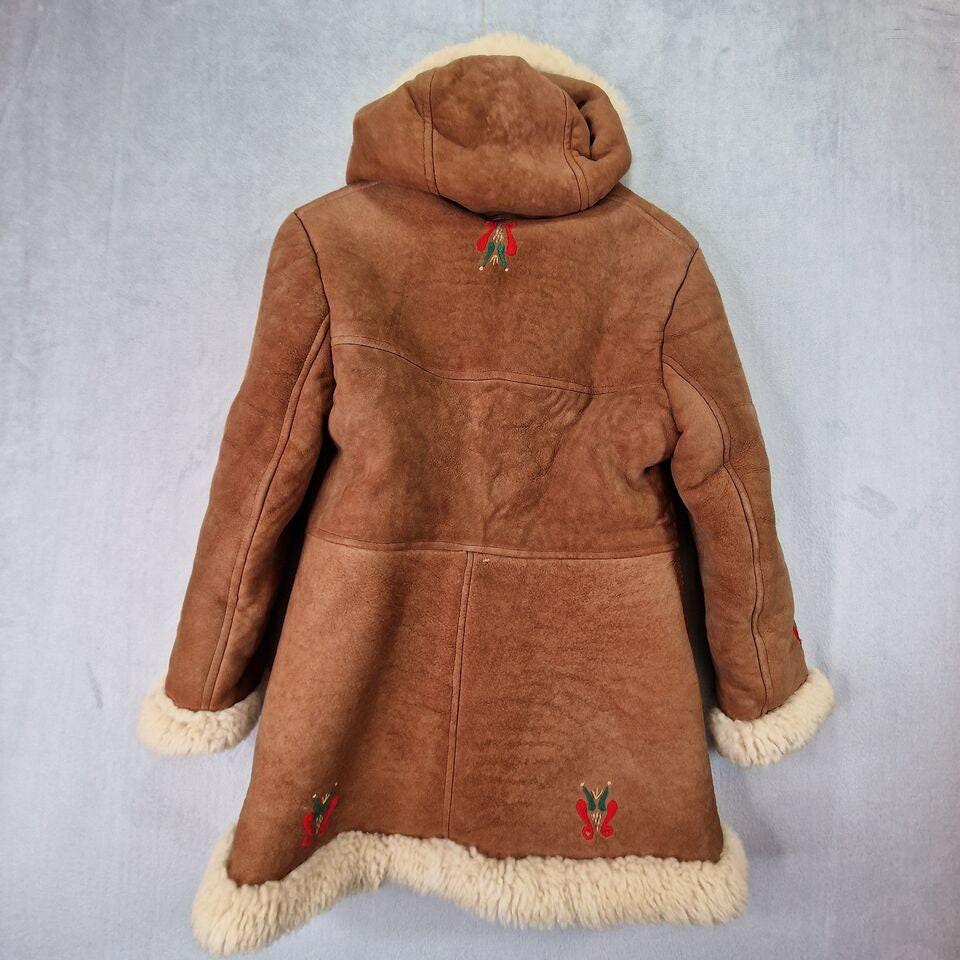 Embroidered Lambskin Afghan Coat: Vintage 70s Shearling Jacket