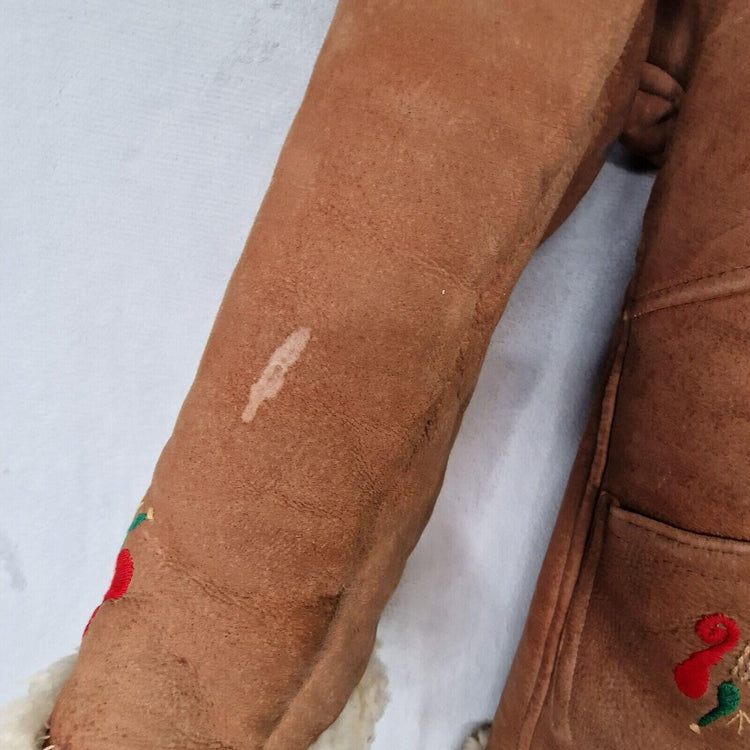Embroidered Lambskin Afghan Coat: Vintage 70s Shearling Jacket