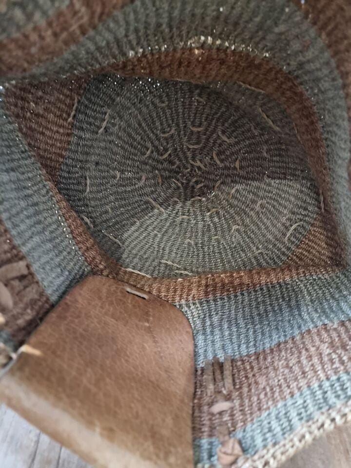 Handmade Sisal & Leather Kiondo Bag: African Boho Tote
