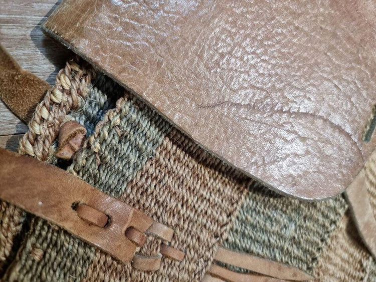 Handmade Sisal & Leather Kiondo Bag: African Boho Tote