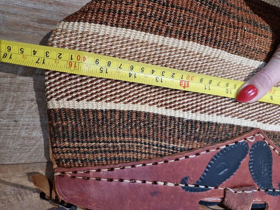 Handmade Sisal Bucket Bag: Boho Leather Tote, African Kiondo Purse