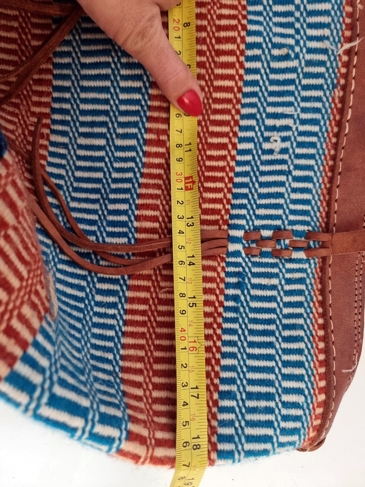 Vintage 70s Sisal Bucket Bag: Large Woven Straw & Leather Kiondo