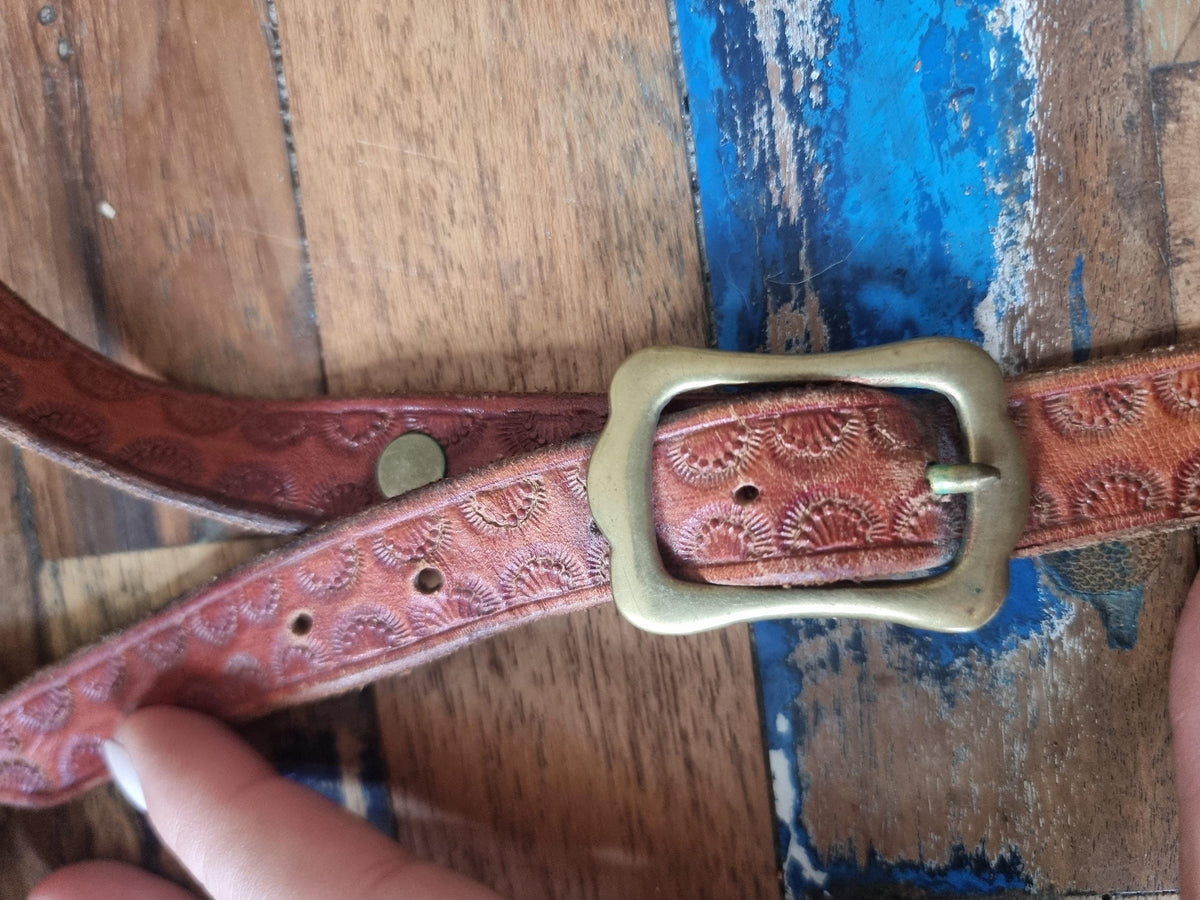 Vintage Tooled Leather Western Bag: Horse Design Cowgirl Purse