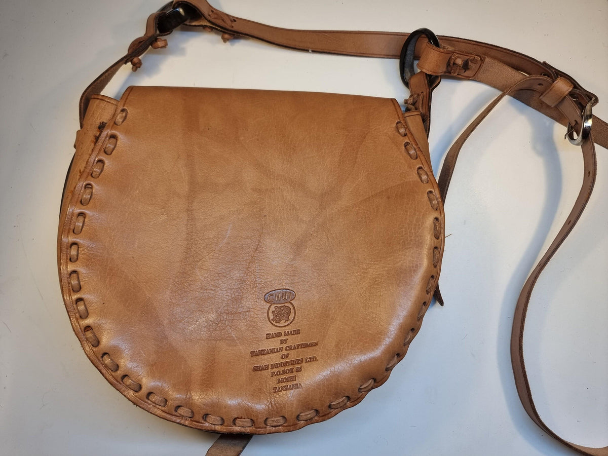 Vintage Lion Leather Bag, Hand Tooled Safari Crossbody Purse, African Western Shoulder Bag, Boho Leather Handbag, Lion Lover Gift