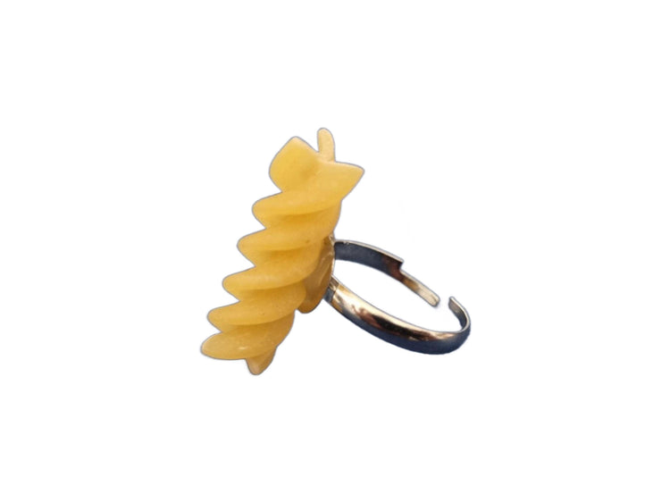 Fusilli Pasta Ring: Foodie Gift, Adjustable Band