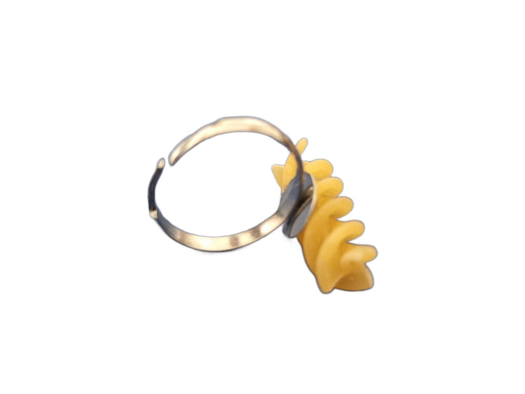 Fusilli Pasta Ring: Foodie Gift, Adjustable Band
