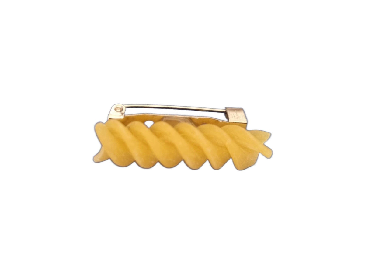 Fusilli Pasta Brooch: Handmade Foodie Gift