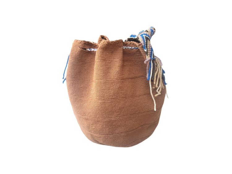 Handmade Colombian Mochila Bag: Boho Crochet Crossbody with Aztec Strap