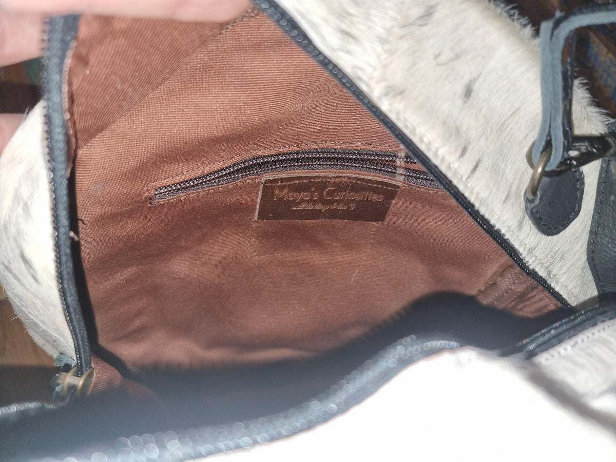 Hand Tooled Cowhide Sunflower Bag: Convertible Leather Crossbody Tote