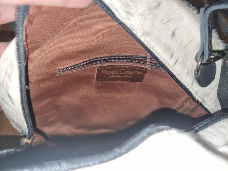 Hand Tooled Cowhide Sunflower Bag: Convertible Leather Crossbody Tote