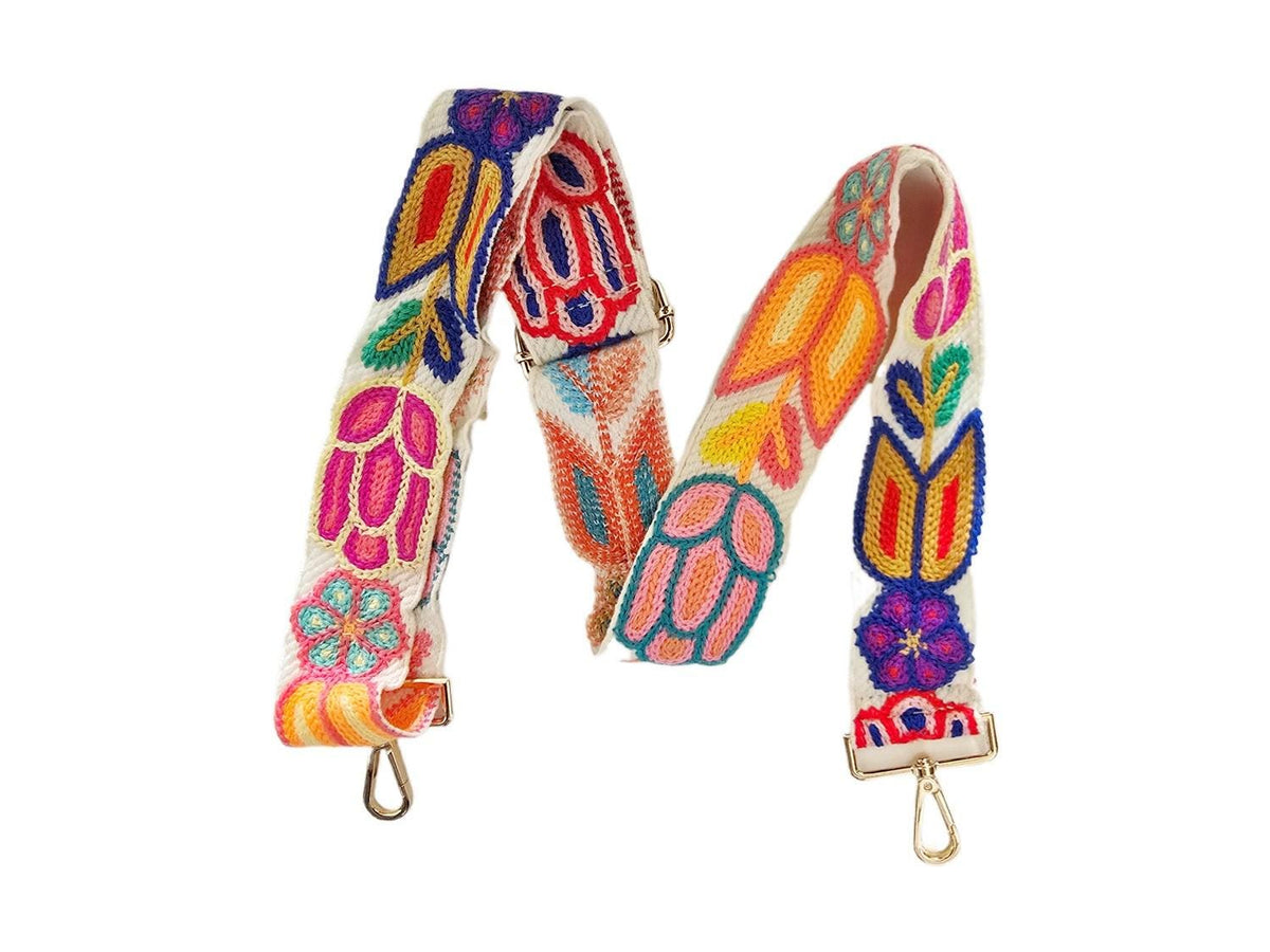 Boho Embroidered Handbag Strap: Woven Crossbody Replacement Guitar Strap