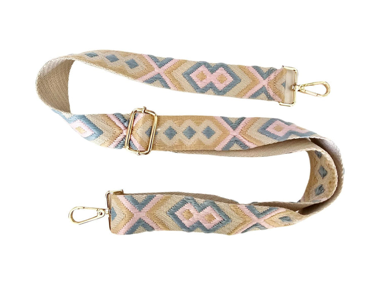 Adjustable Boho Bag Strap: Woven Cotton Crossbody Replacement Belt