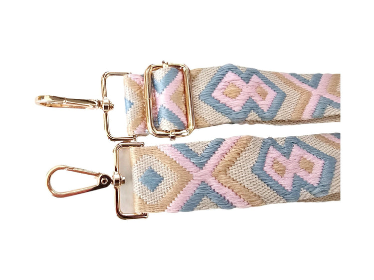 Adjustable Boho Bag Strap: Woven Cotton Crossbody Replacement Belt