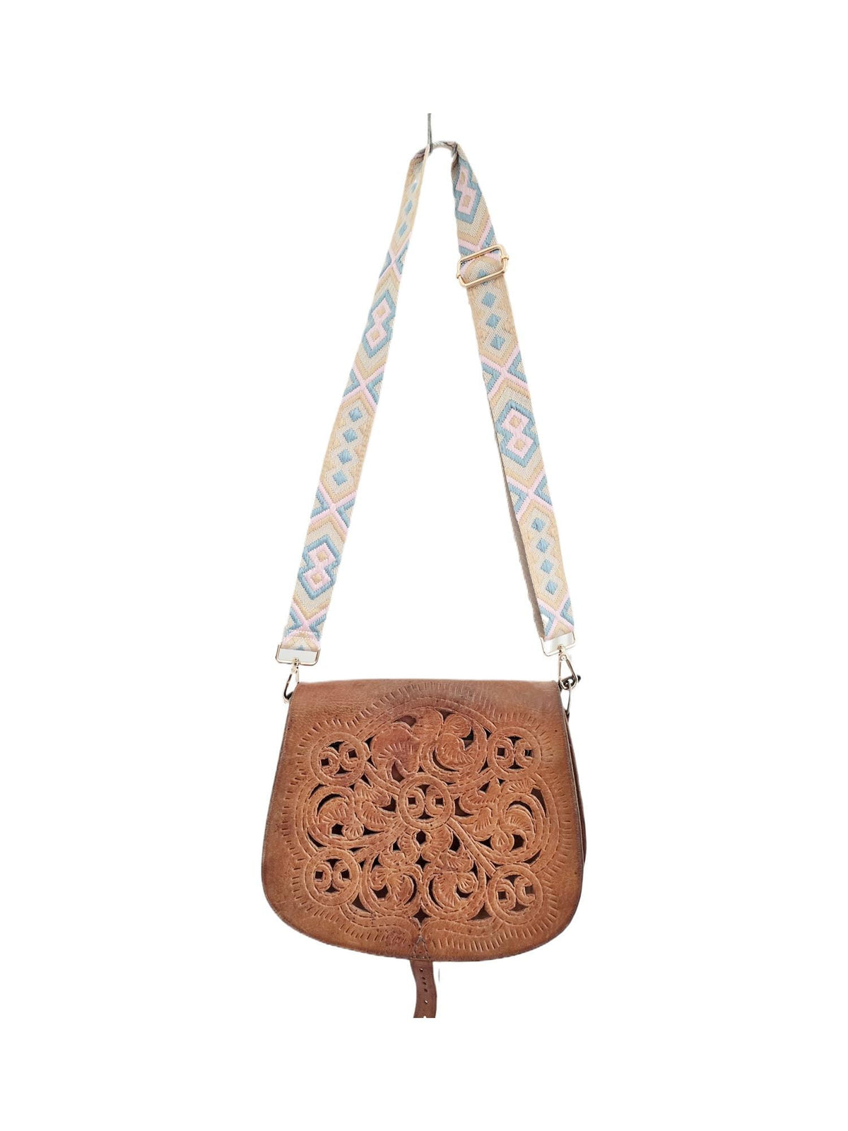 Adjustable Boho Bag Strap: Woven Cotton Crossbody Replacement Belt
