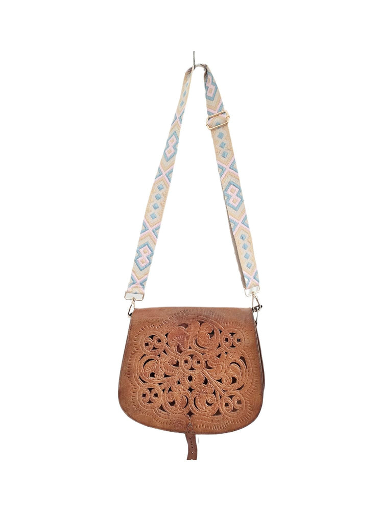 Adjustable Boho Bag Strap: Woven Cotton Crossbody Replacement Belt