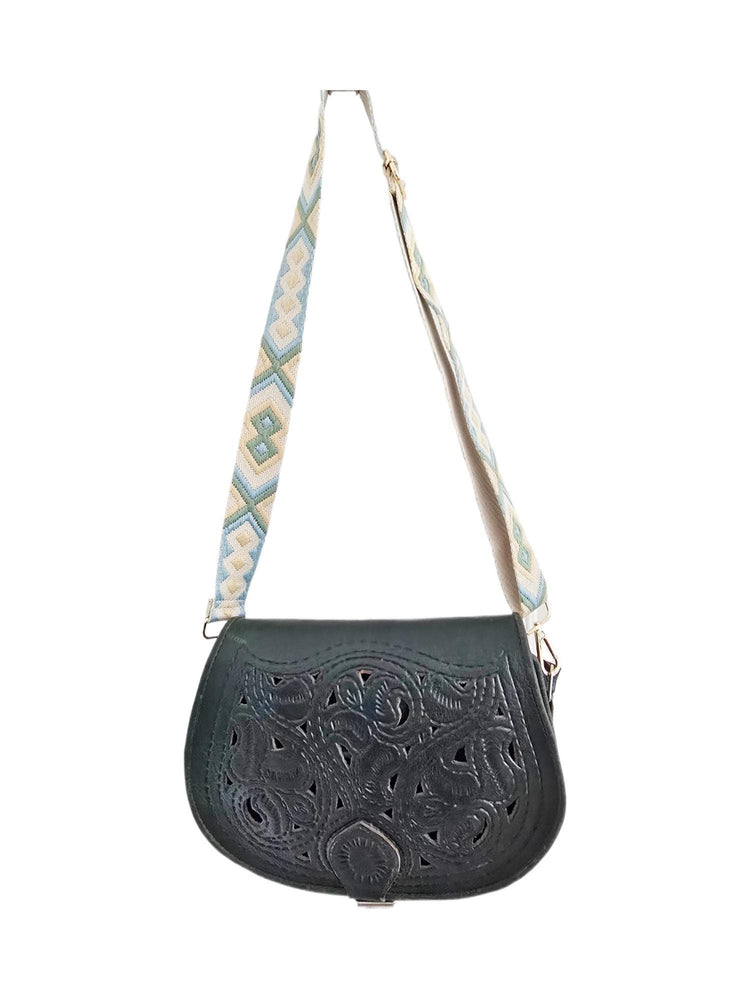 Woven Geometric Bag Strap: Adjustable Crossbody Purse Strap