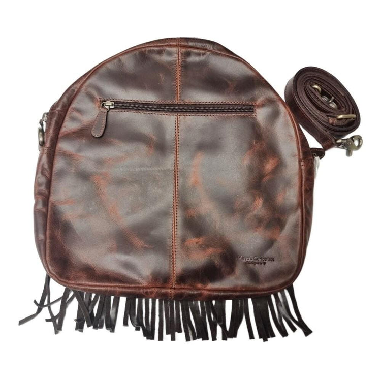 Western Leather Fringe Purse, Hand Tooled Sunflower Cowgirl Bag, Rodeo Horse Crossbody, Southwestern Boho Leather Handbag, Festival Bag