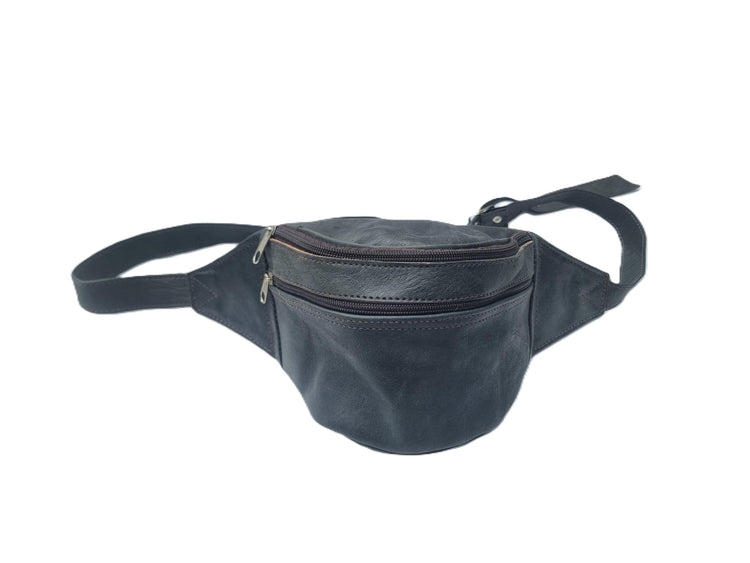 Soft leather bum bag - minimalist waist pack for hands-free convenience