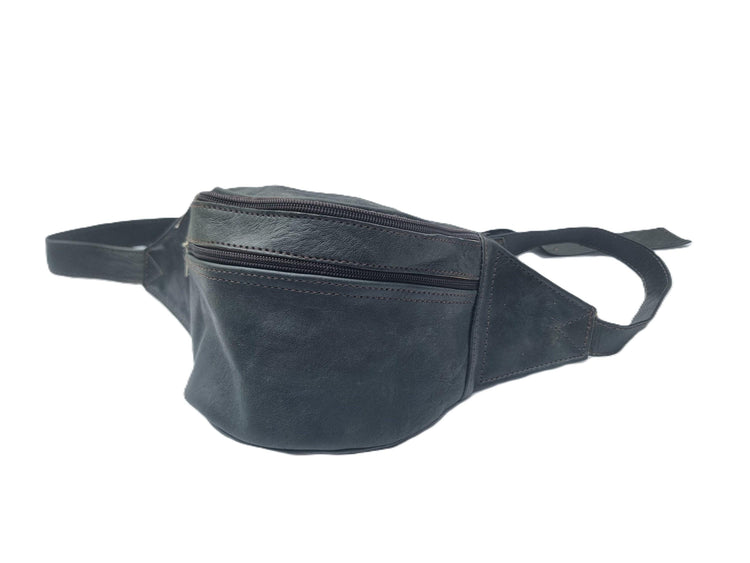 Soft leather bum bag - minimalist waist pack for hands-free convenience