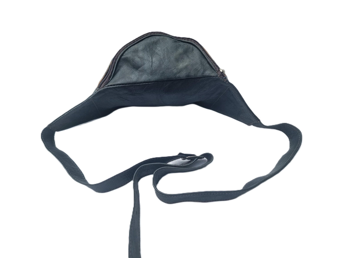 Soft leather bum bag - minimalist waist pack for hands-free convenience