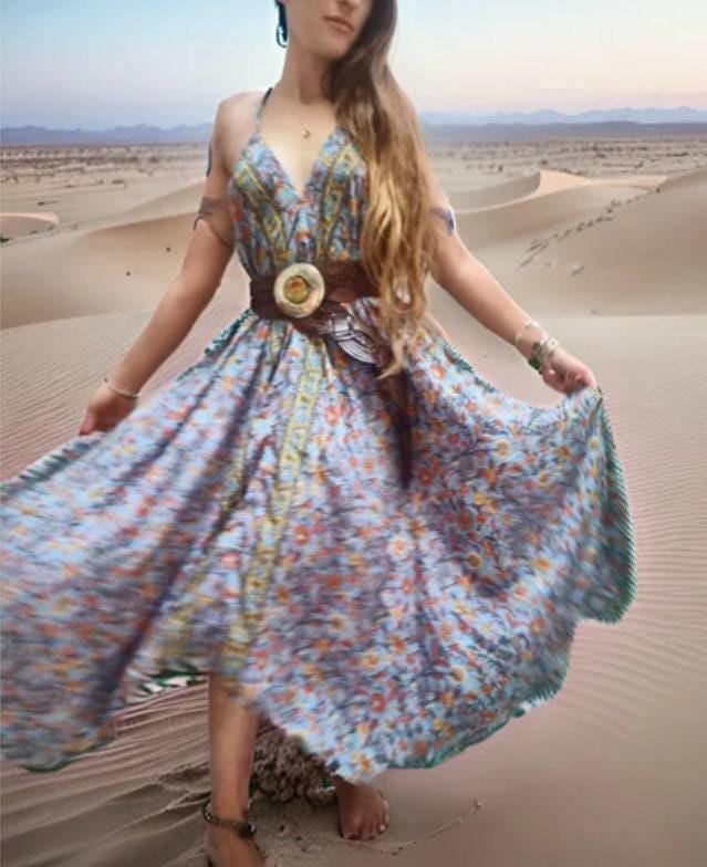 Braided Leather Boho Belt: Engraved Buckle, Animal Horn Stone
