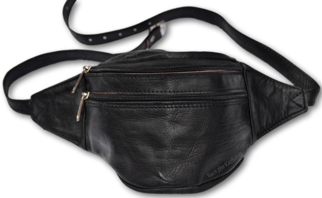 Boho Leather Bum Bag: Handmade Tan Brown Fanny Pack